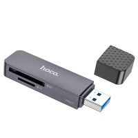  Atmiņas karte reader Hoco HB45 2-in-1 USB3.0 grey 